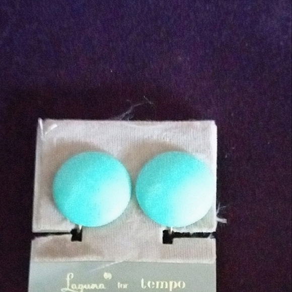 Laguna Blue Vintage Earrings - Picture 1 of 4